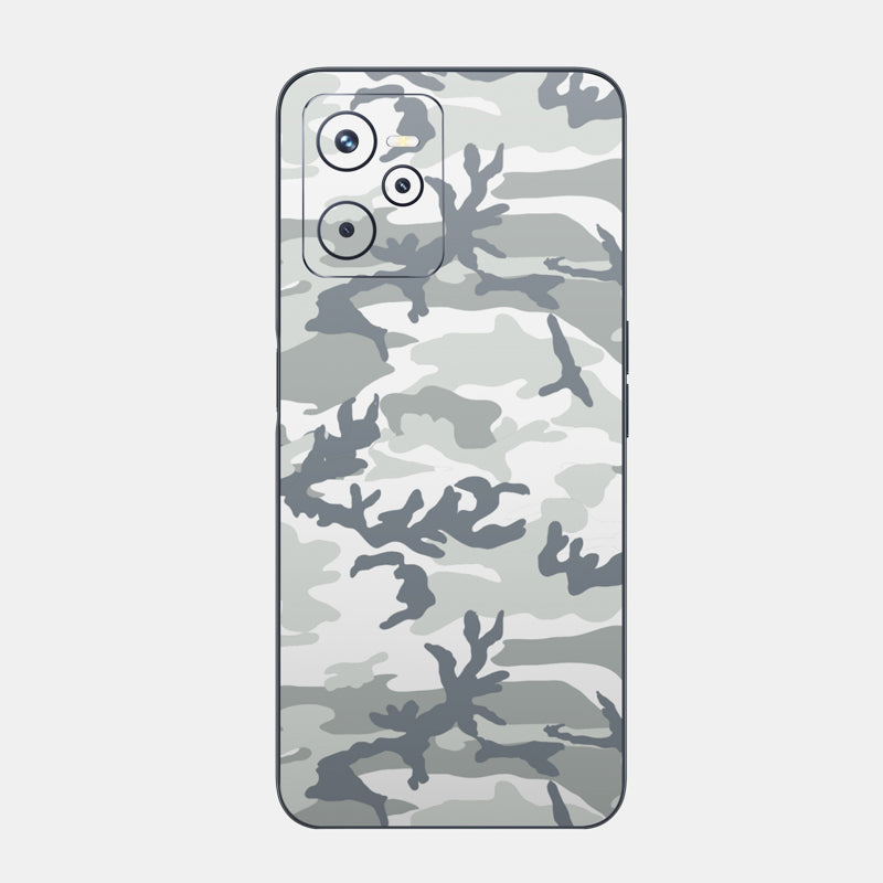 Snow Camo Glass Back