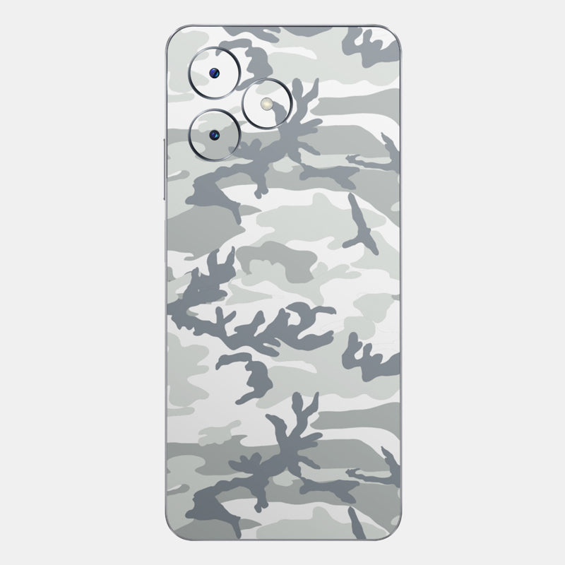 Snow Camo Glass Back