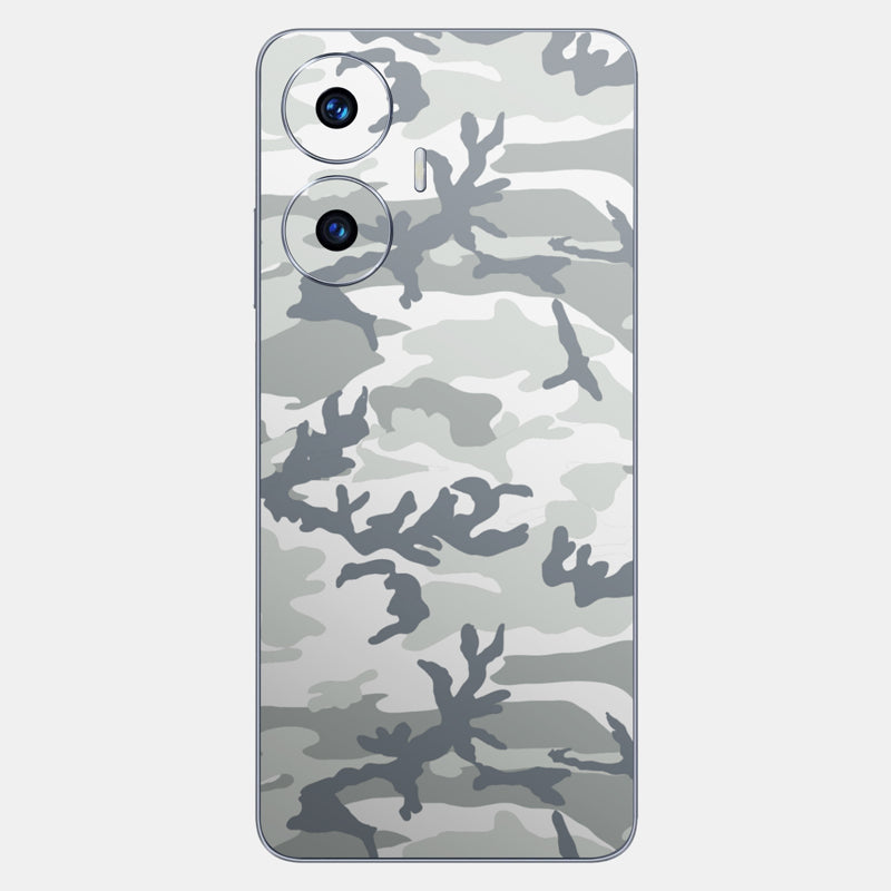 Snow Camo Glass Back