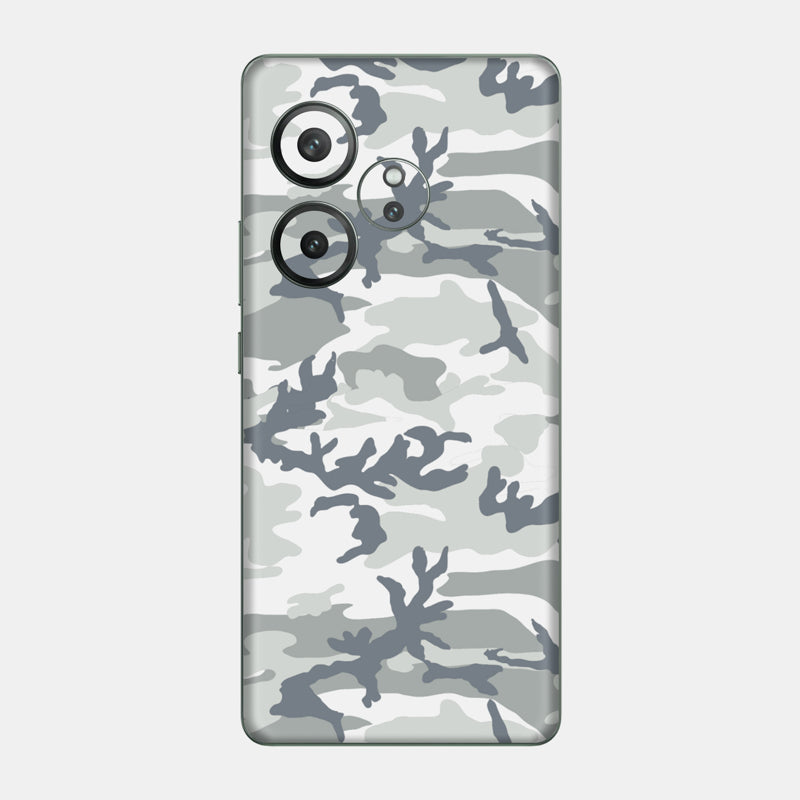 Snow Camo Glass Back