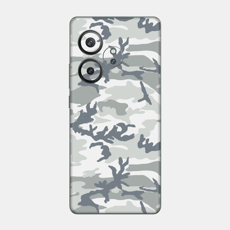 Snow Camo Glass Back