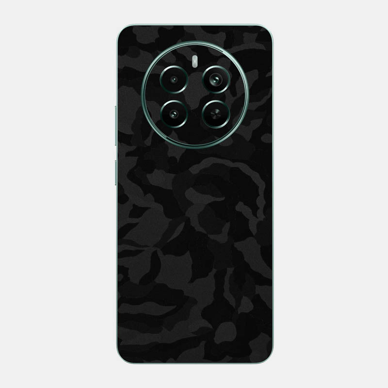 Black Camo Glass Back