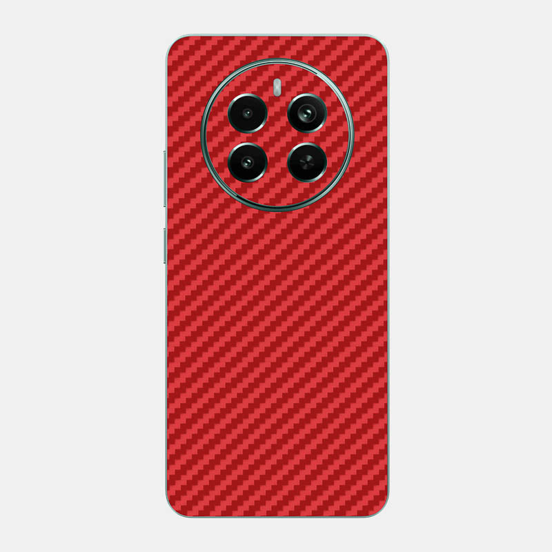 Carbon Fibre Red Glass Back