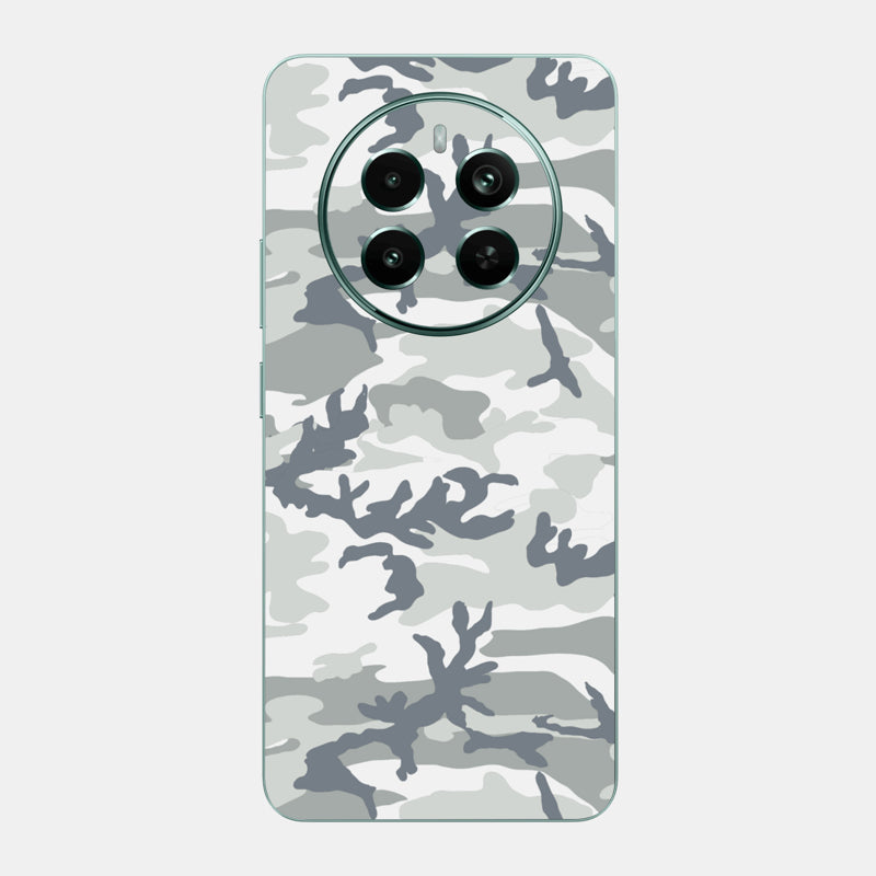Snow Camo Glass Back
