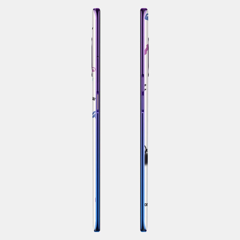 Beige Scribble Glass Back