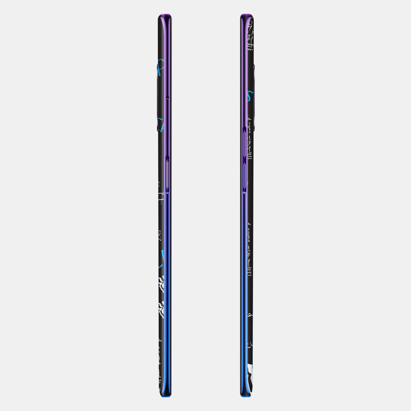 Black Scribble Glass Back