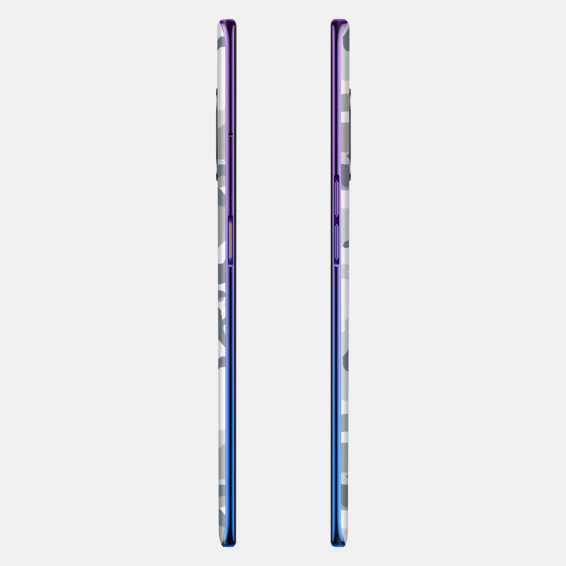 Snow Camo Glass Back