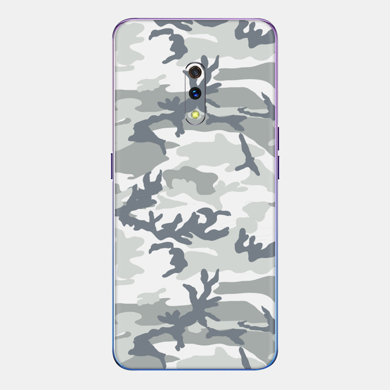 Snow Camo Glass Back