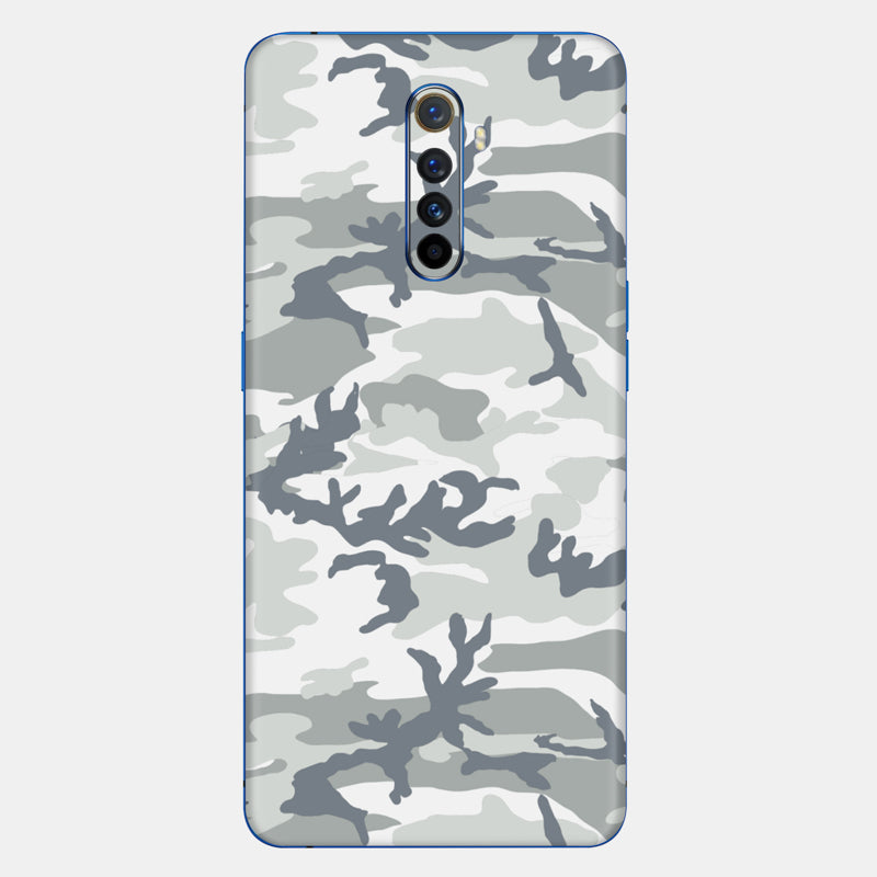 Snow Camo Glass Back