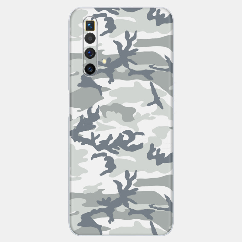 Snow Camo Glass Back