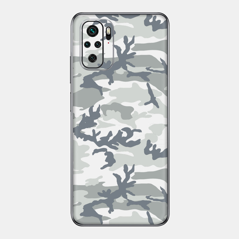 Snow Camo Glass Back