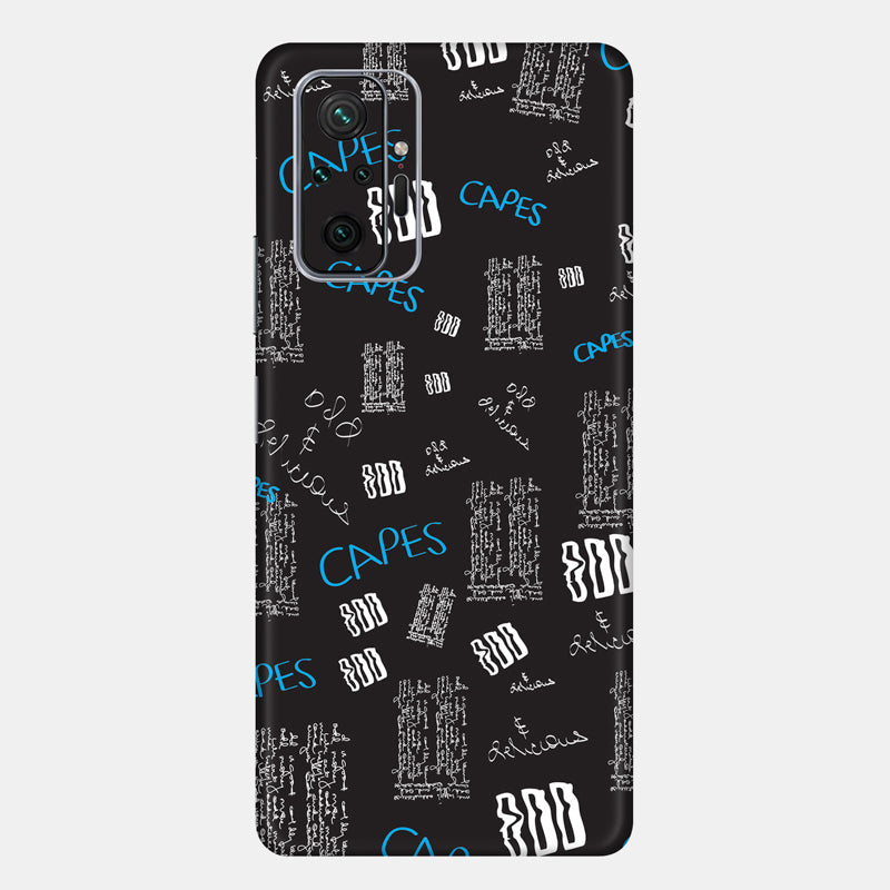 Black Scribble Full Back