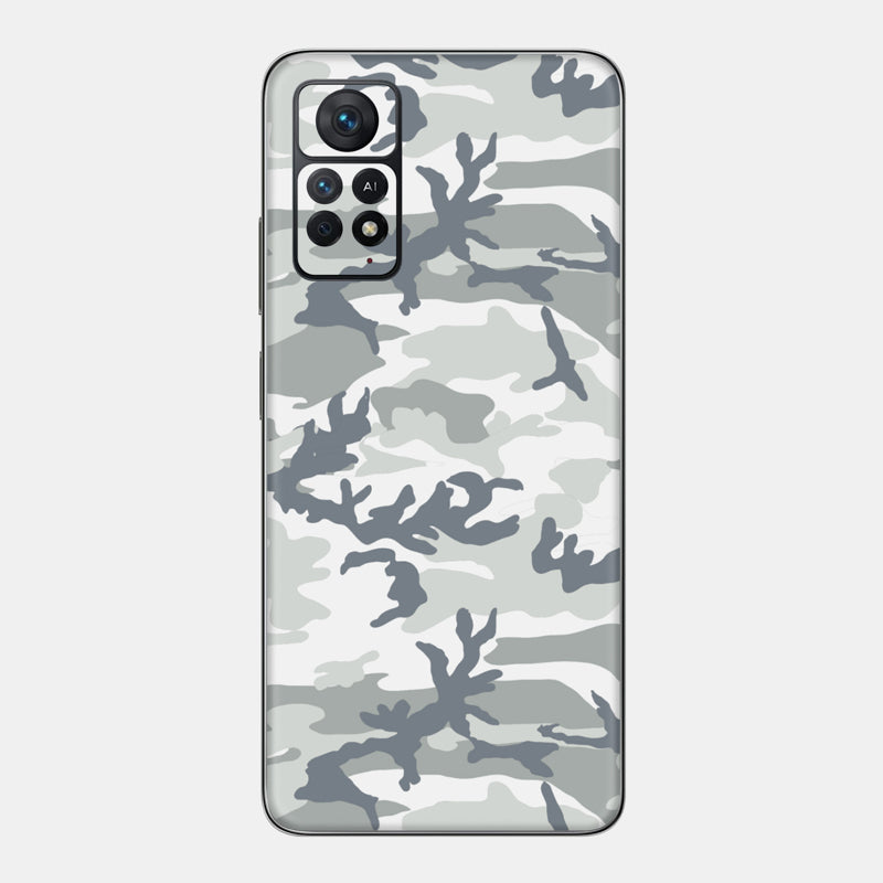 Snow Camo Glass Back