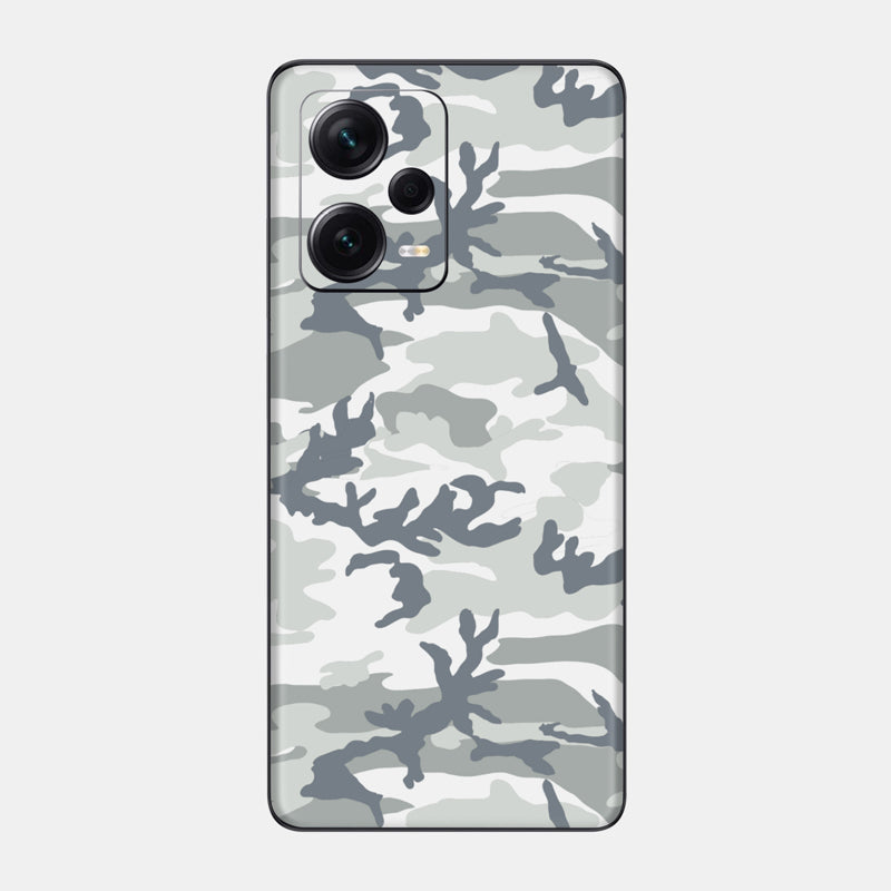 Snow Camo Glass Back