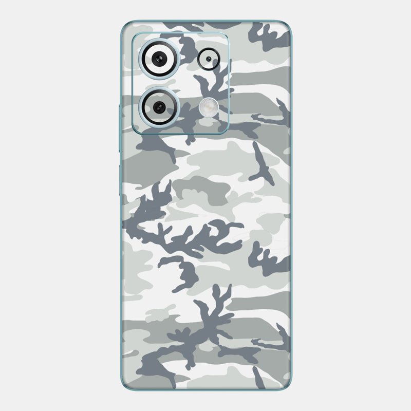 Snow Camo Glass Back
