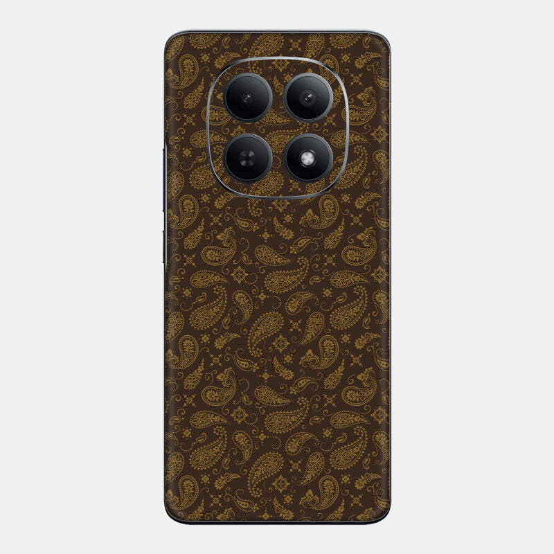Brown Paisley Glass Back