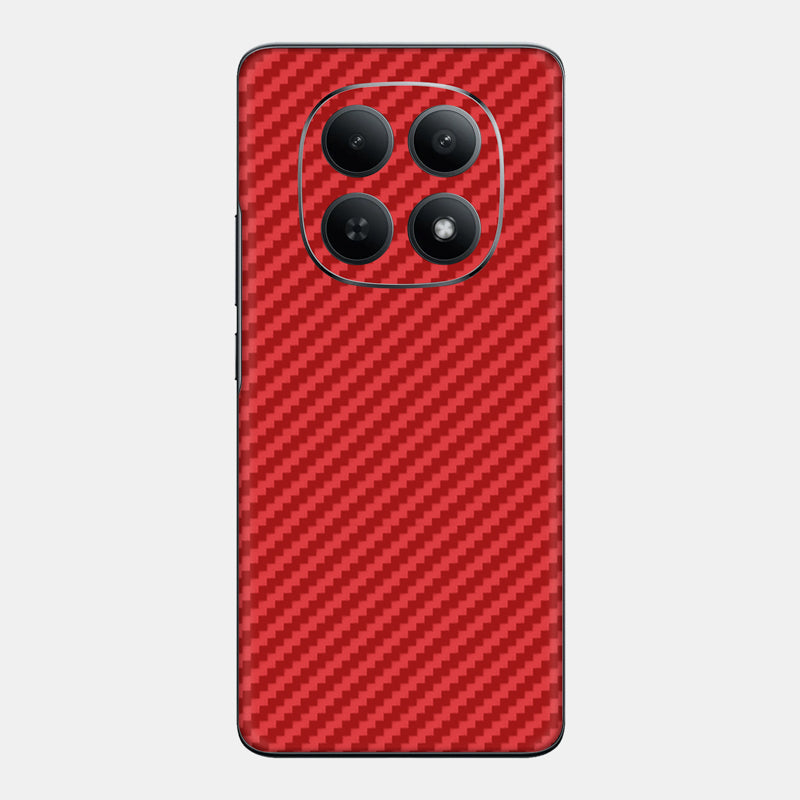 Carbon Fibre Red Glass Back