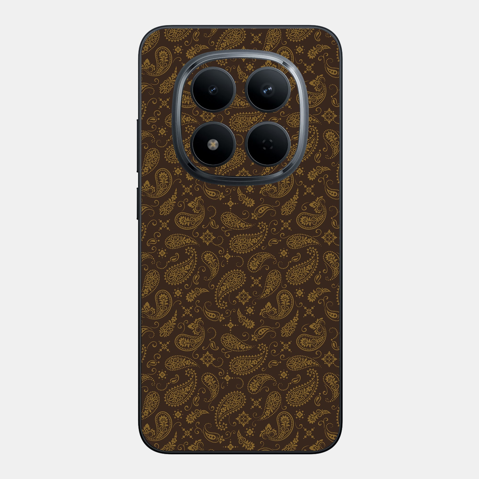 Brown Paisley Glass Back