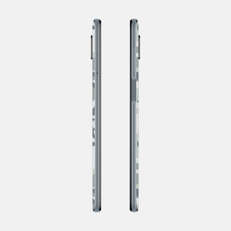 Snow Camo Glass Back