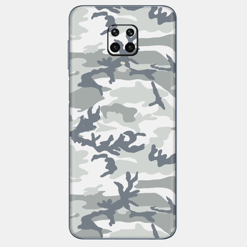 Snow Camo Glass Back