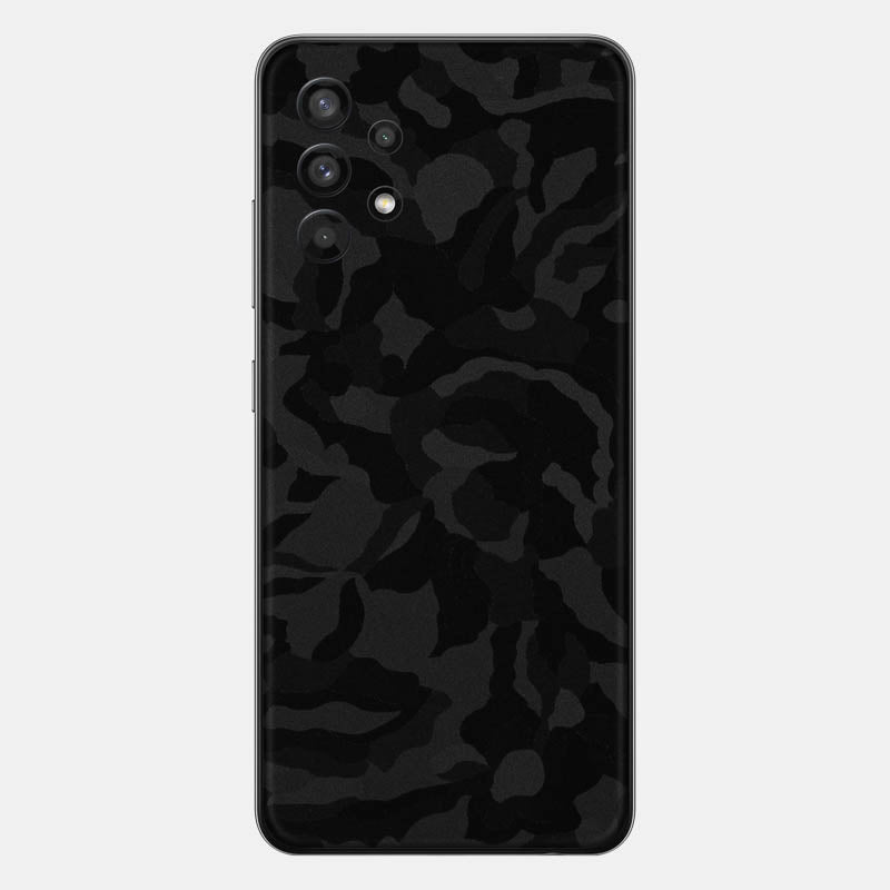 Black Camo Glass Back