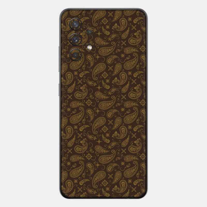 Brown Paisley Glass Back