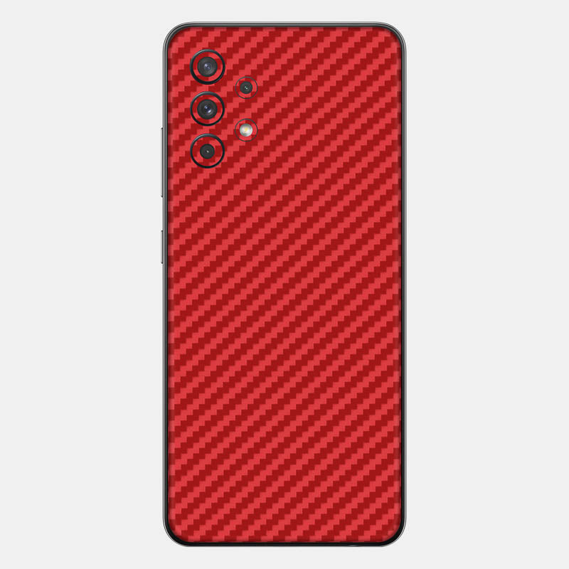 Carbon Fibre Red Glass Back