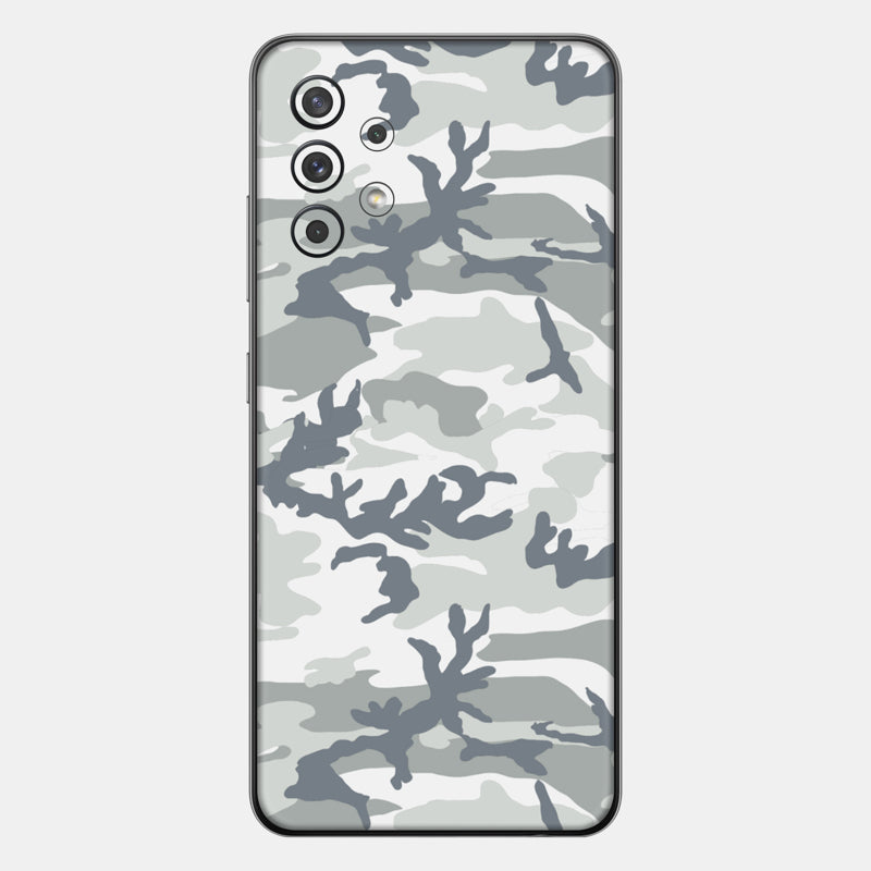 Snow Camo Glass Back