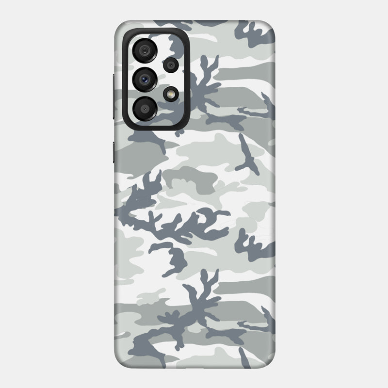 Snow Camo Glass Back