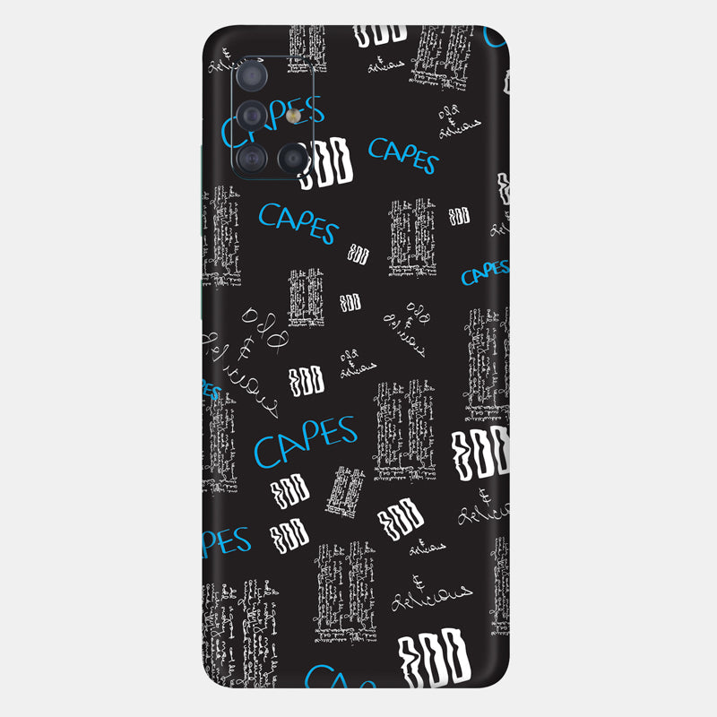 Black Scribble Full Back