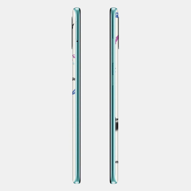 Beige Scribble Glass Back