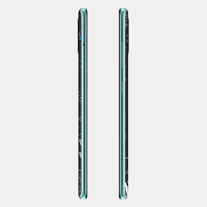 Black Scribble Glass Back