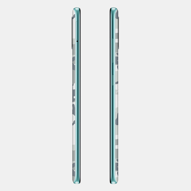 Snow Camo Glass Back