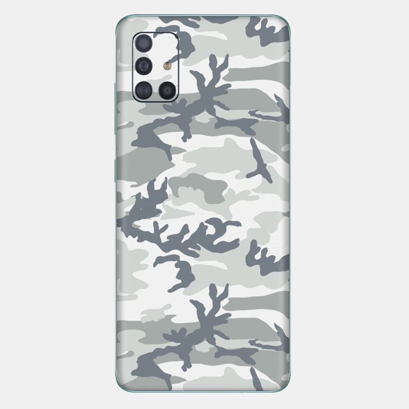 Snow Camo Glass Back