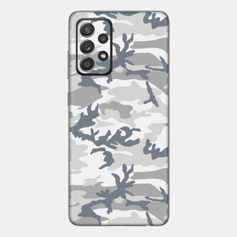 Snow Camo Glass Back