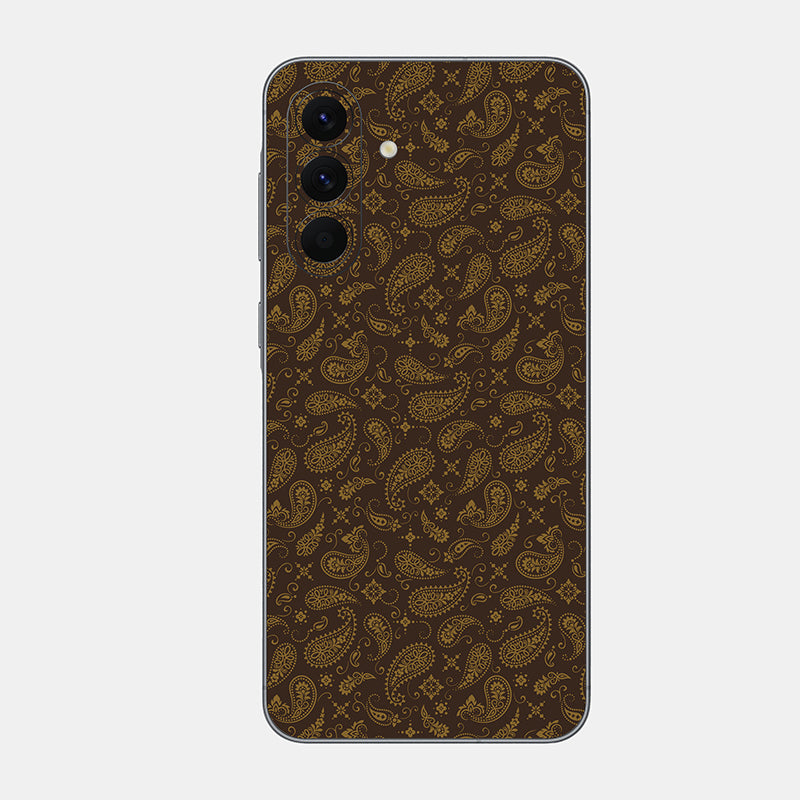 Brown Paisley Glass Back