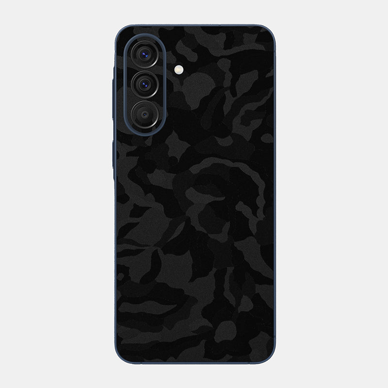 Black Camo Glass Back