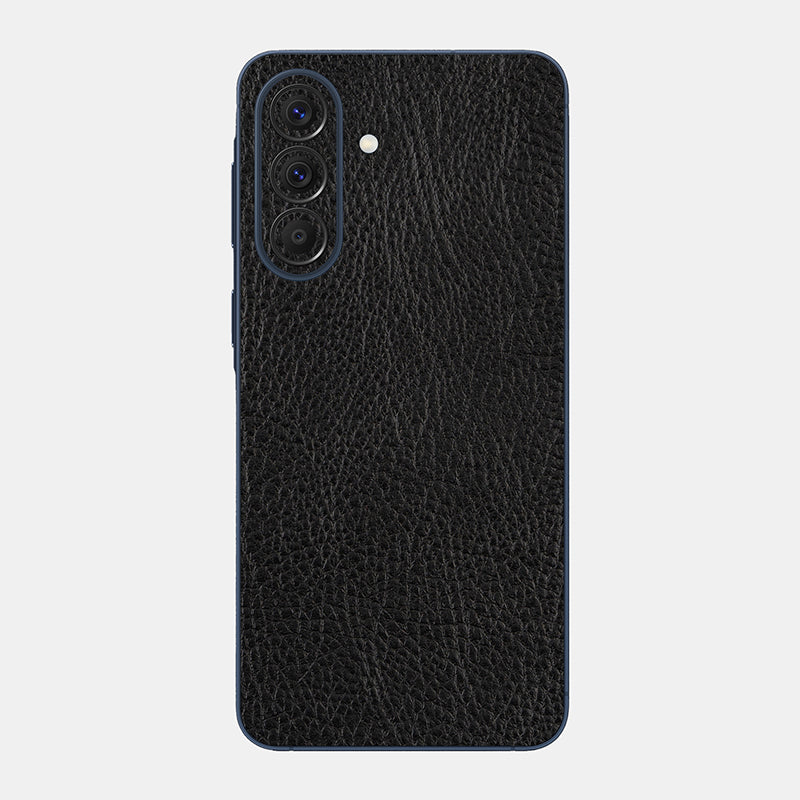 Black Leather Glass Back