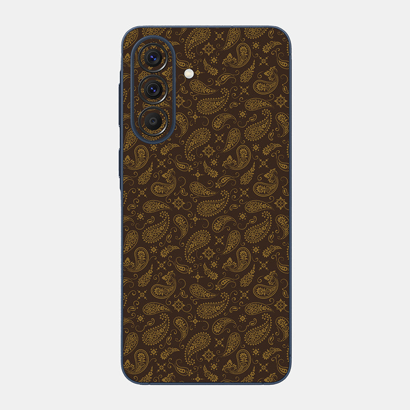 Brown Paisley Glass Back