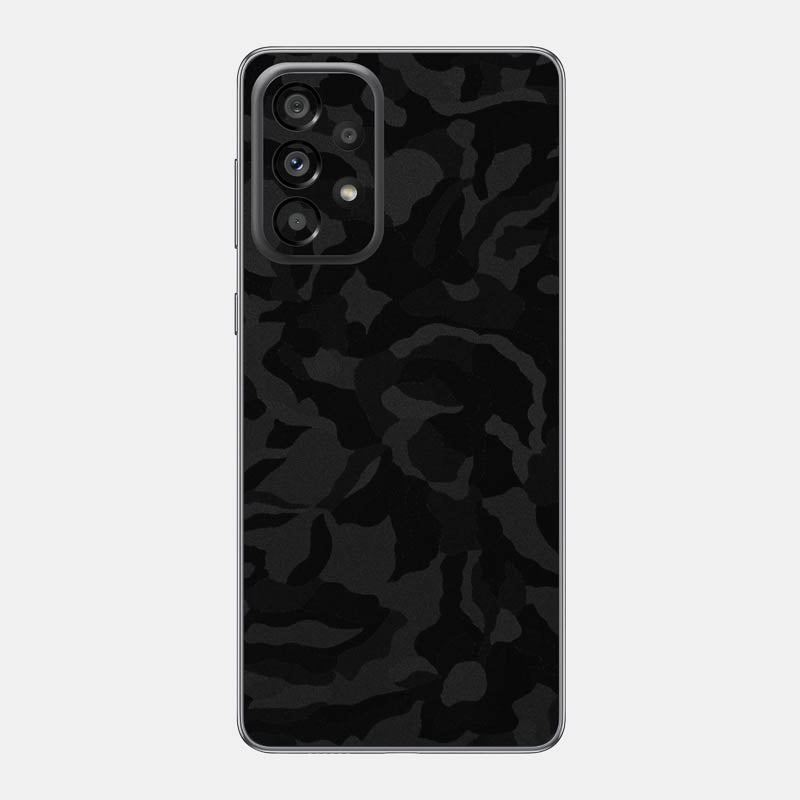 Black Camo Glass Back