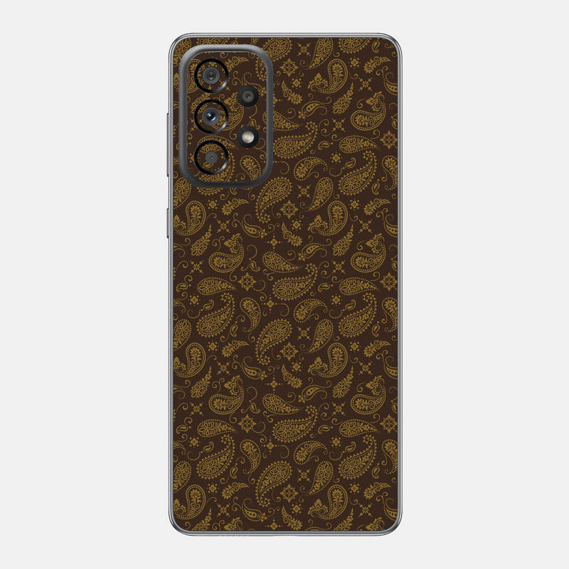 Brown Paisley Glass Back