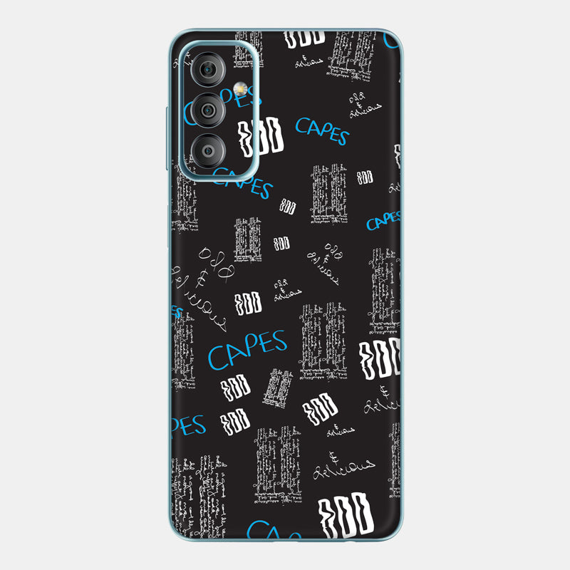 Black Scribble Glass Back