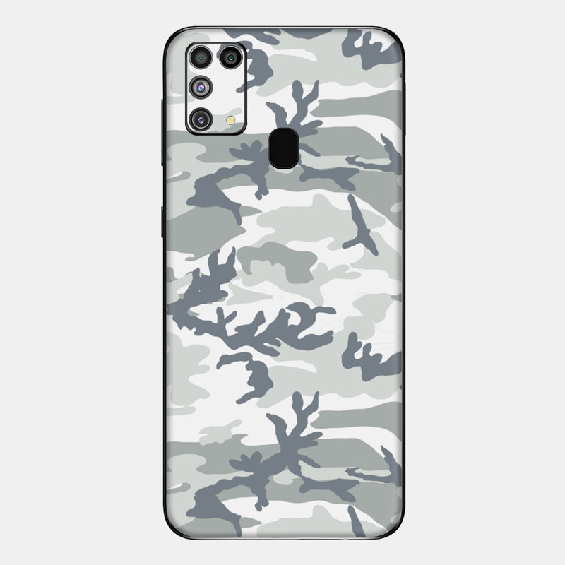 Snow Camo Glass Back