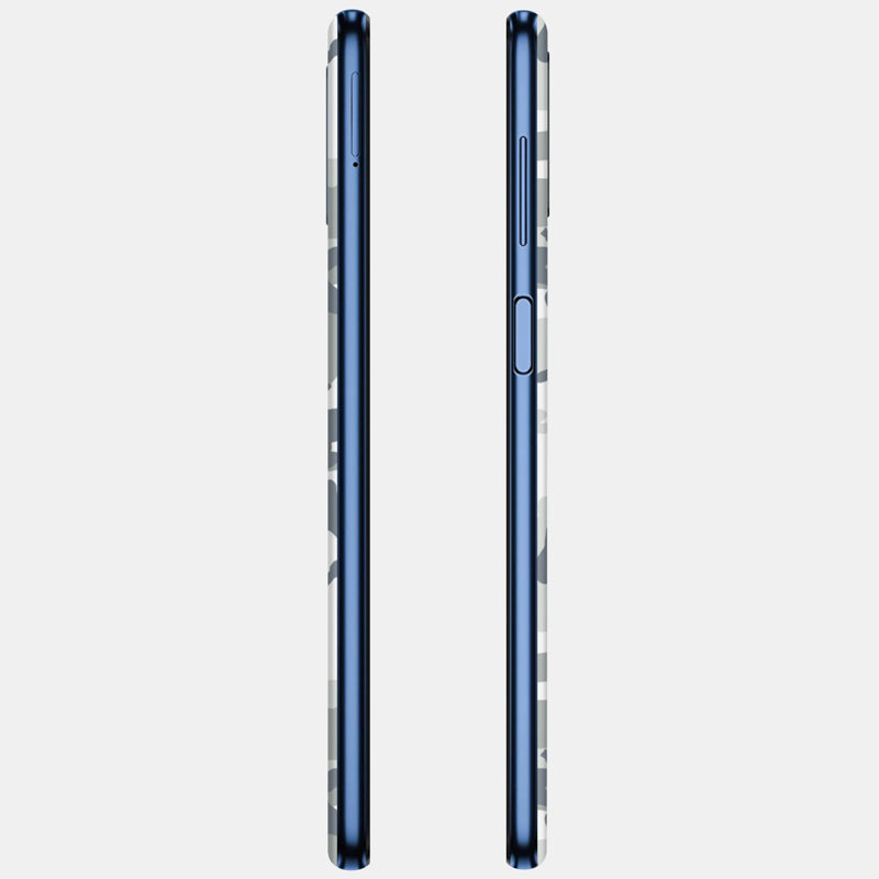 Snow Camo Glass Back