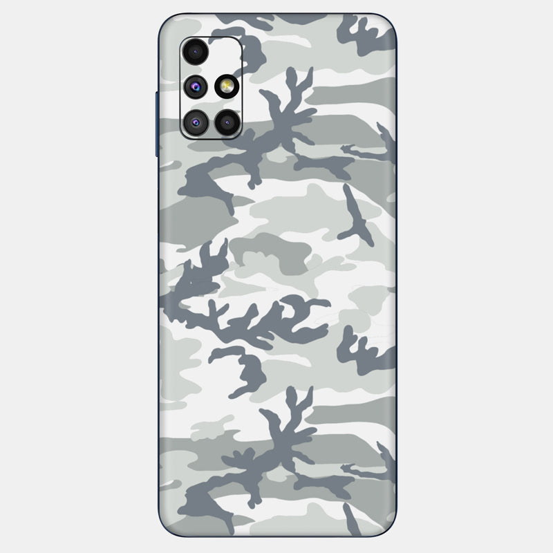 Snow Camo Glass Back