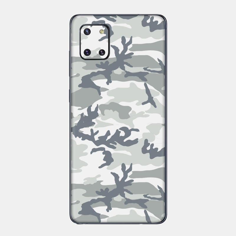 Snow Camo Glass Back