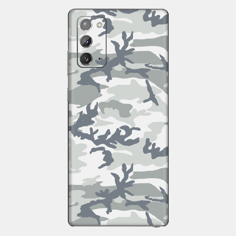 Snow Camo Glass Back