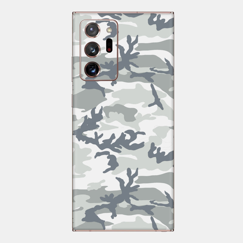 Snow Camo Glass Back