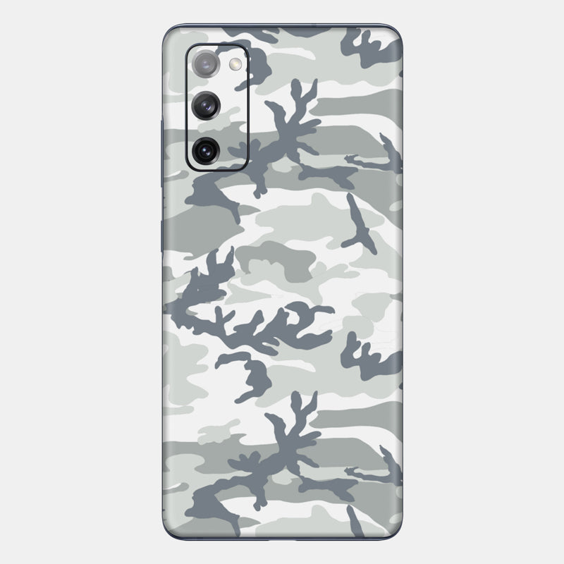 Snow Camo Glass Back
