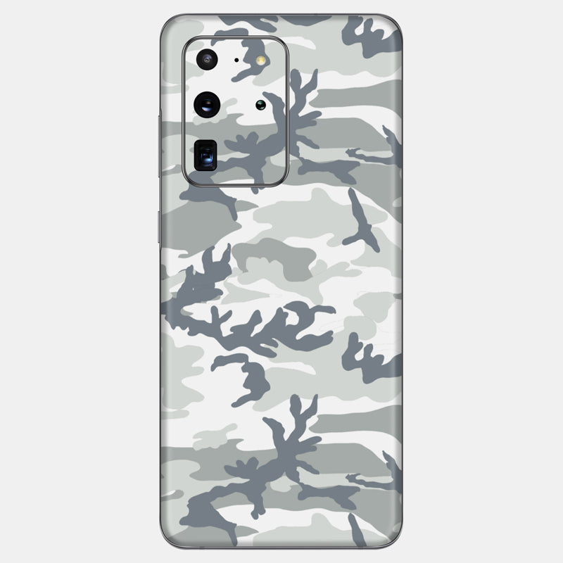 Snow Camo Glass Back